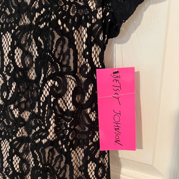Betsey Johnson Lace Cocktail Black Dress - Picture 3 of 8